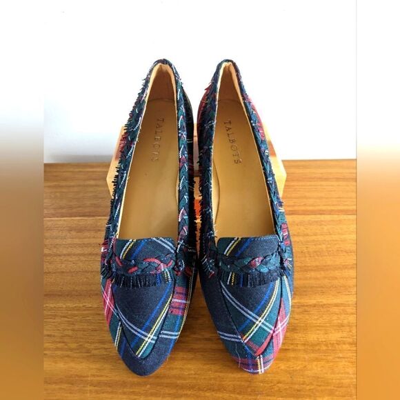 Talbots Tartan Plaid Driving Loafers Flats Preppy Countryside Classic Academia 6 - Picture 1 of 8